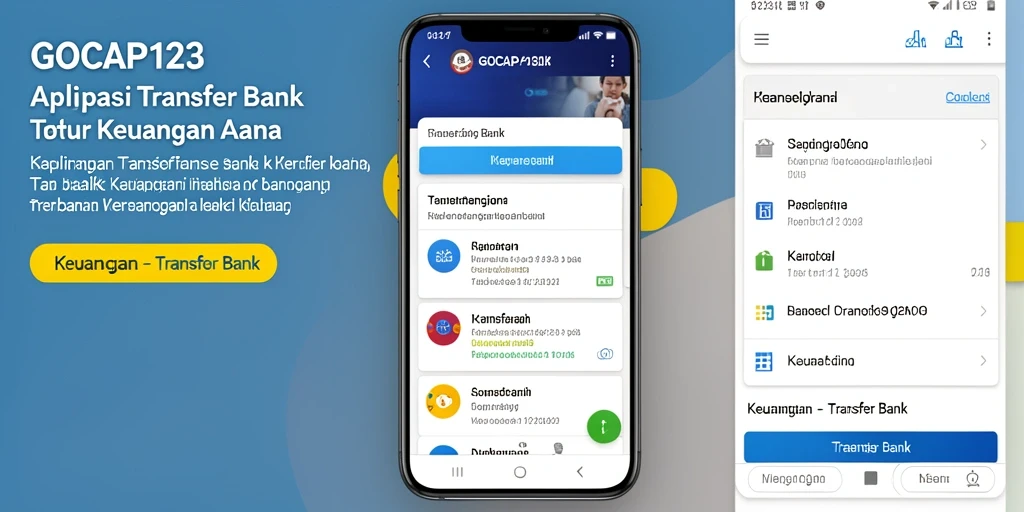 Antarmuka GOCAP123 yang memudahkan pengguna dalam melakukan transfer bank.