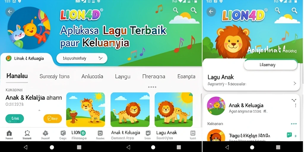 Tampilan antarmuka LION4D yang ceria dan interaktif untuk anak-anak.