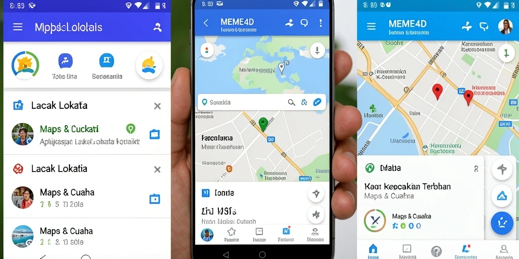 Tampilan antarmuka utama MEME4D untuk lacak lokasi yang interaktif.
