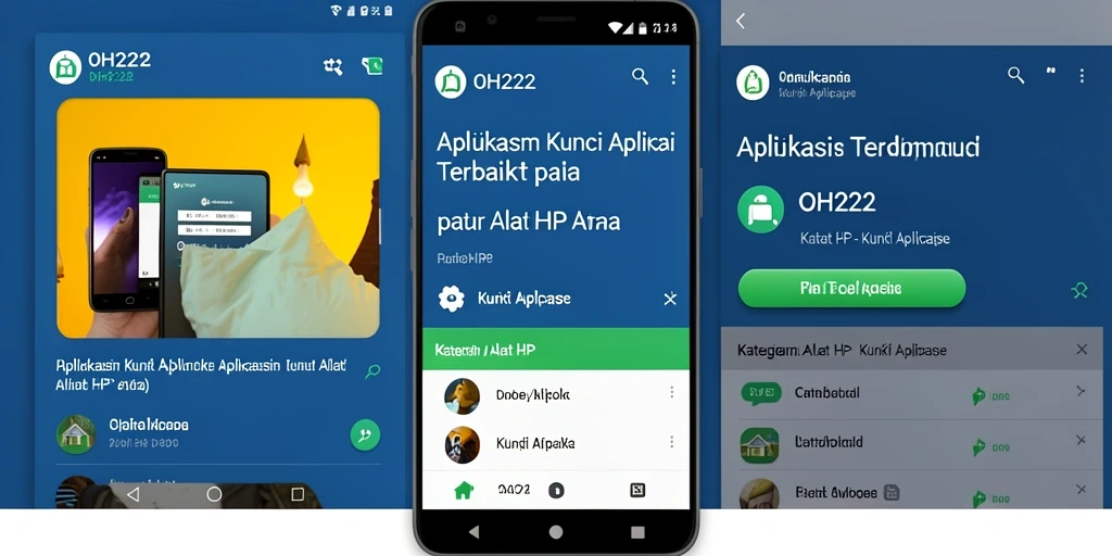 Tampilan antarmuka aplikasi Kunci Aplikasi OH222 yang menarik.