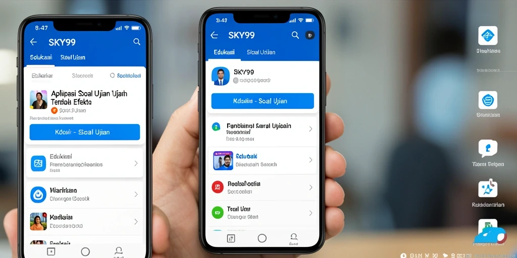 Screenshot antarmuka utama SKY99 yang menarik dan fungsional.