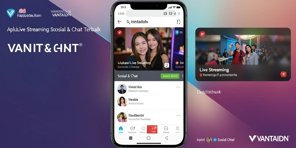 Antarmuka VANTAIDN yang menarik saat Live Streaming dengan fitur interaksi.