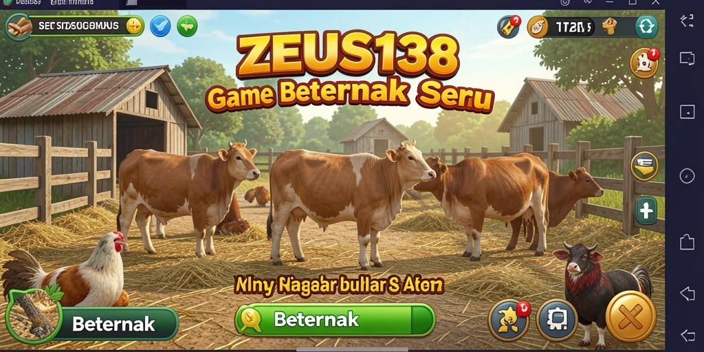 Tampilan antarmuka ZEUS138 yang menawan saat bermain Beternak.
