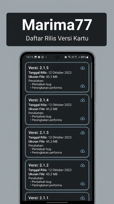Riwayat Versi Terbaru marima77 untuk Pengguna Android